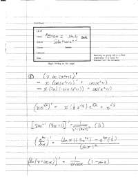 Study Guide Solution - Calculus I - Exam 2 | MATH 180 - Docsity