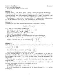 5 Problems Exam 2 - Applied Linear Algebra | MATH 310 - Docsity