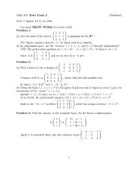 Exam 2 with Resolutions - Applied Linear Algebra | MATH 310 - Docsity