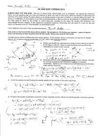 Questions on Dynamics with Solution - Quiz | AE 2220