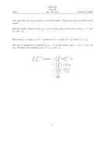 Calculus III - Solved Quiz 8 - Fall 2009 | MATH 210 - Docsity