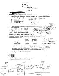 5 Solved Multiple Choice Questions on Fixed and Variable Cost - Quiz 1 ...