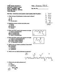 Exam Paper with Solution-Modern Organic Chemistry I | CHEM 341 - Docsity