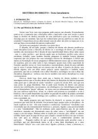 HISTÓRIA DO DIREITO Ricardo Macedo