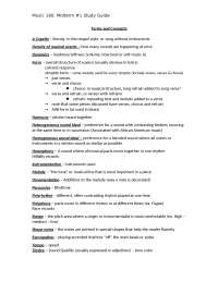 Midterm 1 Study Guide | Introduction to Anglo American Folk Music | MUSIC 160