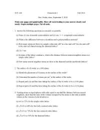 Homework 1 - Semiconductor Electronics - Fall 2010 | ECE 340