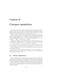 Cuerpos numéricos - Teoría de numeros - Apuntes - Capítulo2 - Parte1