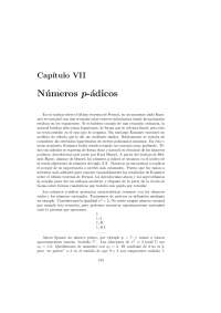 Números p-ádicos - Teoría de números - Apuntes - Capítulo7 - Parte1