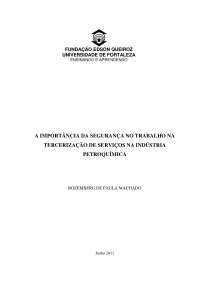 Segurança no Trabalho na Terceirização de Serviços na Indústria Petroquímica 