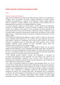 Unità nazionale e unificazione giuridica in Italia
