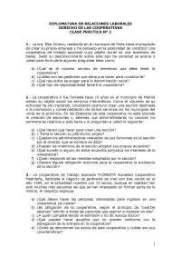 Derecho de las Cooperativas - Preguntas del Examen - Caso práctico II - Universidad Carlos III de Madrid
