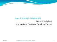 Presas y embalses parte 1 - Obras hidraulicas - Apuntes