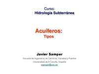 Tipos de acuiferos parte 1 - Hidrologia Subterranea - Apuntes