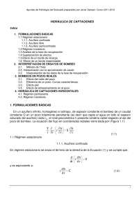Hidraulica de captaciones - Hidrologia Subterranea - Apuntes