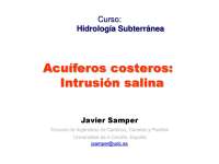 Acuiferos costeros intrusion salina - Hidrologia Subterranea - Apuntes