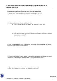 Ejercicios y problemas de hidrologia de subsuelo - Hidrologia Subterranea - Practicas