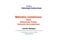 Metodos numericos - Hidrologia Subterranea - Apuntes