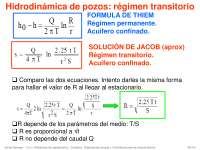 Hidraulica captaciones parte 2 - Hidrologia Subterranea - Apuntes