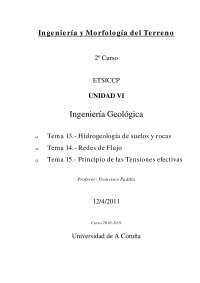 Ingeniería geologica parte 1 - Ingenieria y morfología del terreno - Apuntes