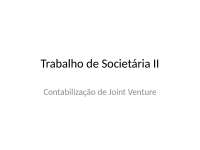 Trabalho de Societária II