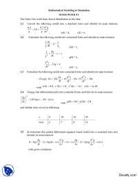 Standard Form-Mathematical Modeling and Simulation-Homework