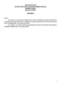 Estructura Social de España- Study Notes-Universidad Nacional de Educación a Distancia - resumen del premier parcial
