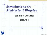 Understanding Molecular Dynamics: Integrators, Algorithms, and Simulations in Physics