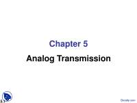 Analogue Transmissiom-Data Communication and Computer Networks-Lecture Slides