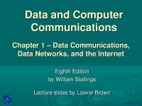 Data Communications, Data Networks, and the Internet-Data Communication and Computer Networks-Lecture Slides