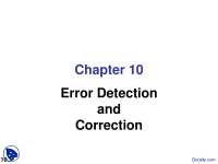 Error detection and Correction 2-Data Communication and Computer Networks-Lecture Slides