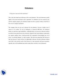 Debentures-Financial Management-Assignment Solution