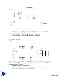 Calculation of Power-Electrical Circuital Analysis-Assignment