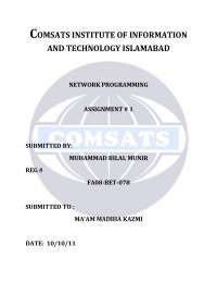 OSI Model-Network Programming-Assignment Solution