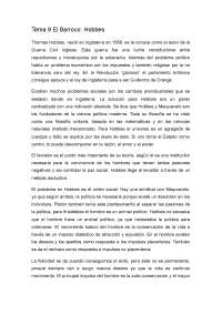 El Barroco, Hobbes - Historia de la Teoría Política - Apuntes - Profesor Vallespín en Universidad Autónoma de Madrid - 2009-2010