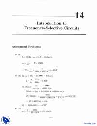 Introduction to Frequency Selective Circuits-Electric Circuits 8th Edition Nilsson-Electrical Circuital Analysis-Solution Manual