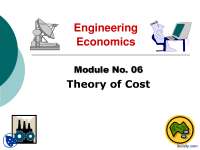 Theory of Cost-Engineering Economics-Lecture Slides