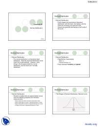 Normal Distribution-Biostatistics-Lecture Slides