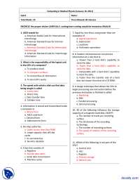 Computers and Components-Computation In Medical Physics-Quiz Solution