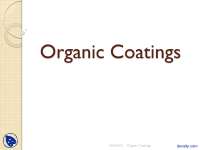Organic Coatings-Process and Material Engineering-Lecture Slides