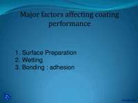 Major Factors Affecting Coating Performance-Process and Material Engineering-Lecture Slides