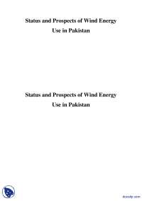 Status and Prospects of Wind Energy in Pakistan-Wind Energy-Thesis