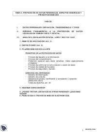 Protección de Datos Personales - Derecho Informático - Apuntes - Profesora López Zamora
