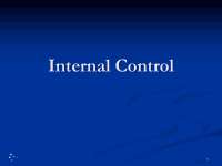 Internal Control-Corporate Governence-Lecture Slides