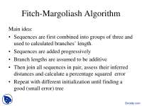 Fitch Margoliash Algorithm-Phylogentic Analysis-Lecture Slides