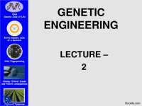 Introduction to Genetic Engineering-Genetic Engineering-Lecture Slides
