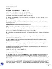 Personal al Servicio de la Jurisdicción - Derecho Procesal Español - Apuntes