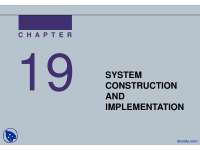 System Construction and Implementation-System Analysis and Design ...