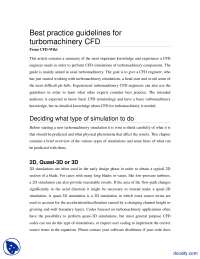 Best Practice Guidelines for Turbomachinery CFD-Turbomachinery-Lecture Slides