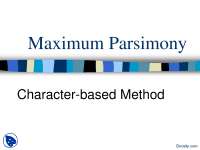 Maximum Parsimony-Phylogentics-Lecture Slides