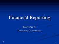 Financial Reporting-Corporate Governence-Lecture Slides